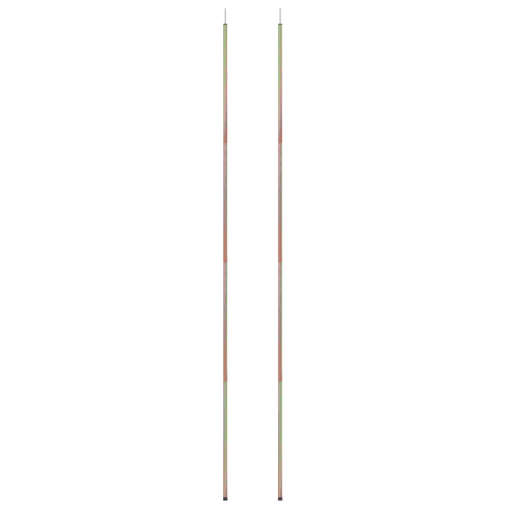 Vidaxl Pictos de atardecer 2 st 200 cm de acero galvanizado