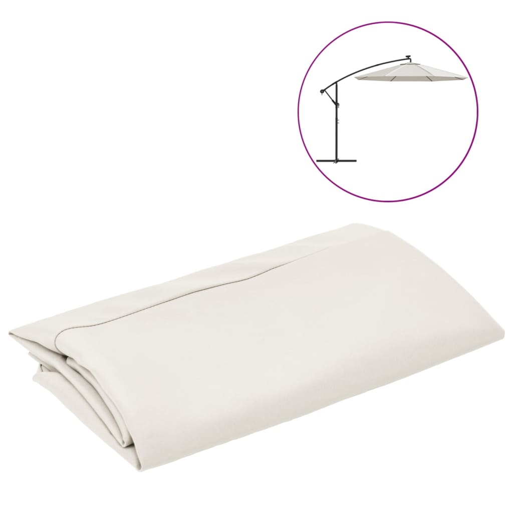 Vidaxl replacement cloth for floating parasol 350 cm sand white