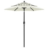 Vidaxl Parasol 3-vrstva s hliníkovým pólem 2 m zbarvená pískem