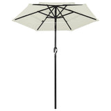 Vidaxl Parasol 3-vrstva s hliníkovým pólem 2 m zbarvená pískem