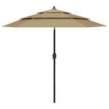 Vidaxl Parasol 3-layer with aluminum pole 2.5 m Taupe
