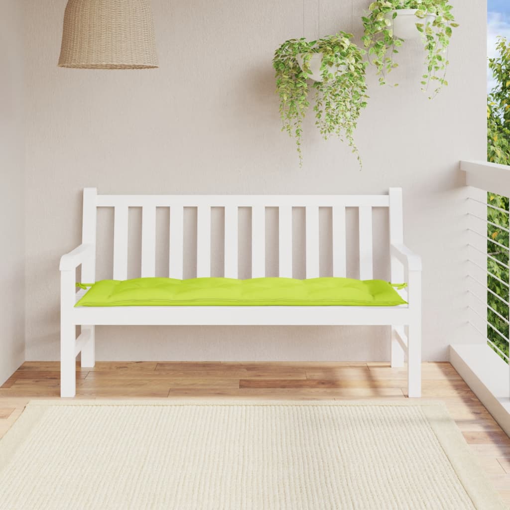 Vidaxl Garden bench cushion 150x50x7 cm Oxford fabric clear green
