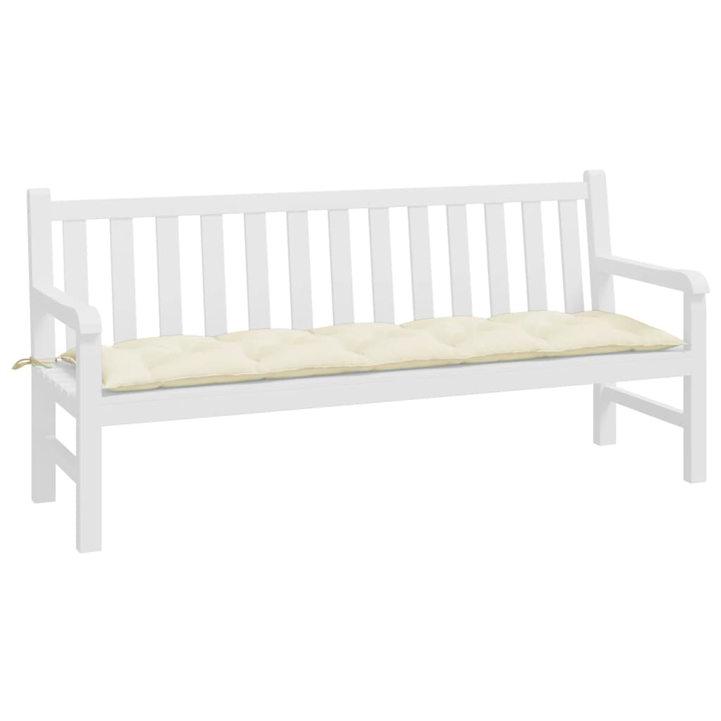 Vidaxl Garden Bench Cushion 180x50x7 cm in tessuto Oxford Crèmewit