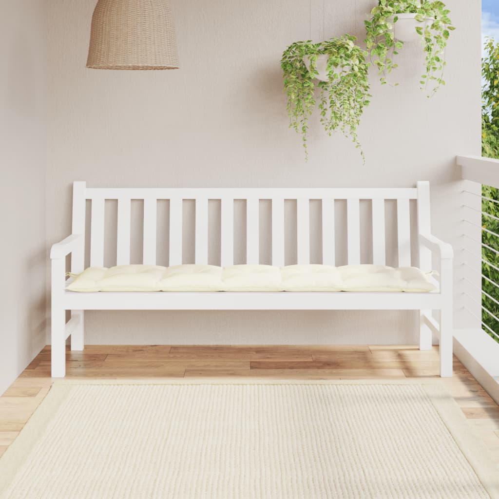 Vidaxl Garden Bench Cushion 180x50x7 cm in tessuto Oxford Crèmewit