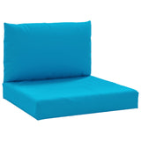Cojines de paleta Vidaxl 2 st tela azul claro
