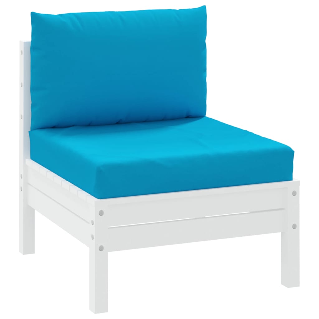 Cojines de paleta Vidaxl 2 st tela azul claro