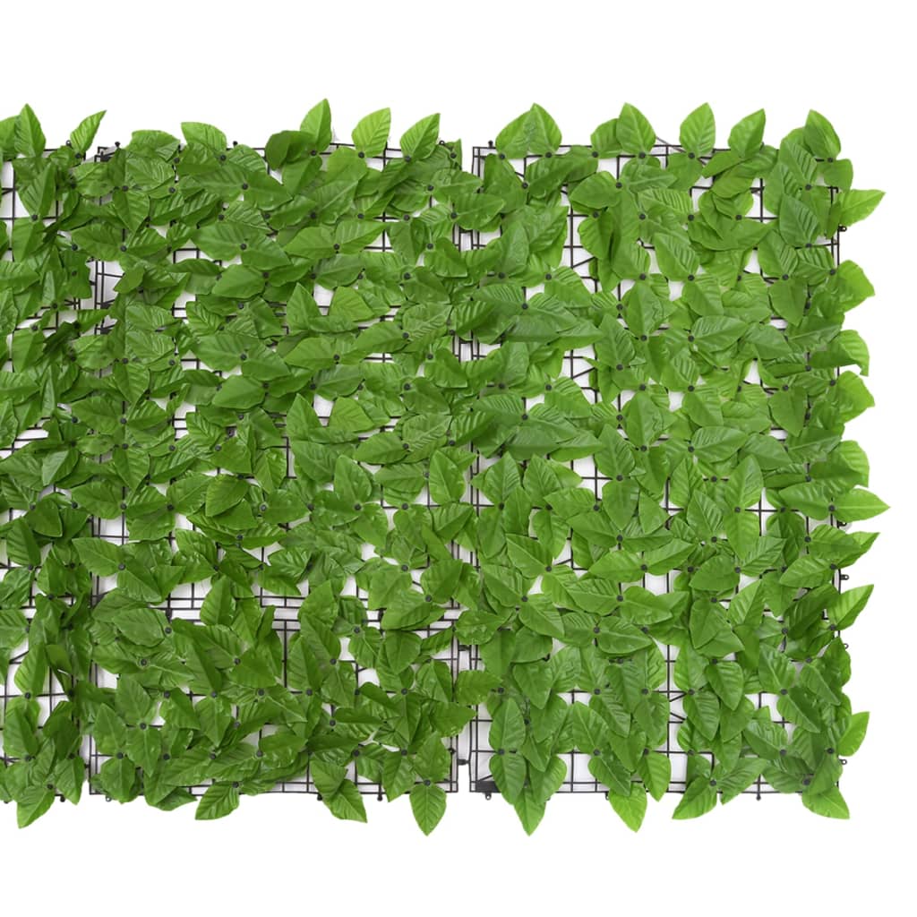 Schermo del balcone Vidaxl con foglie verdi 400x100 cm