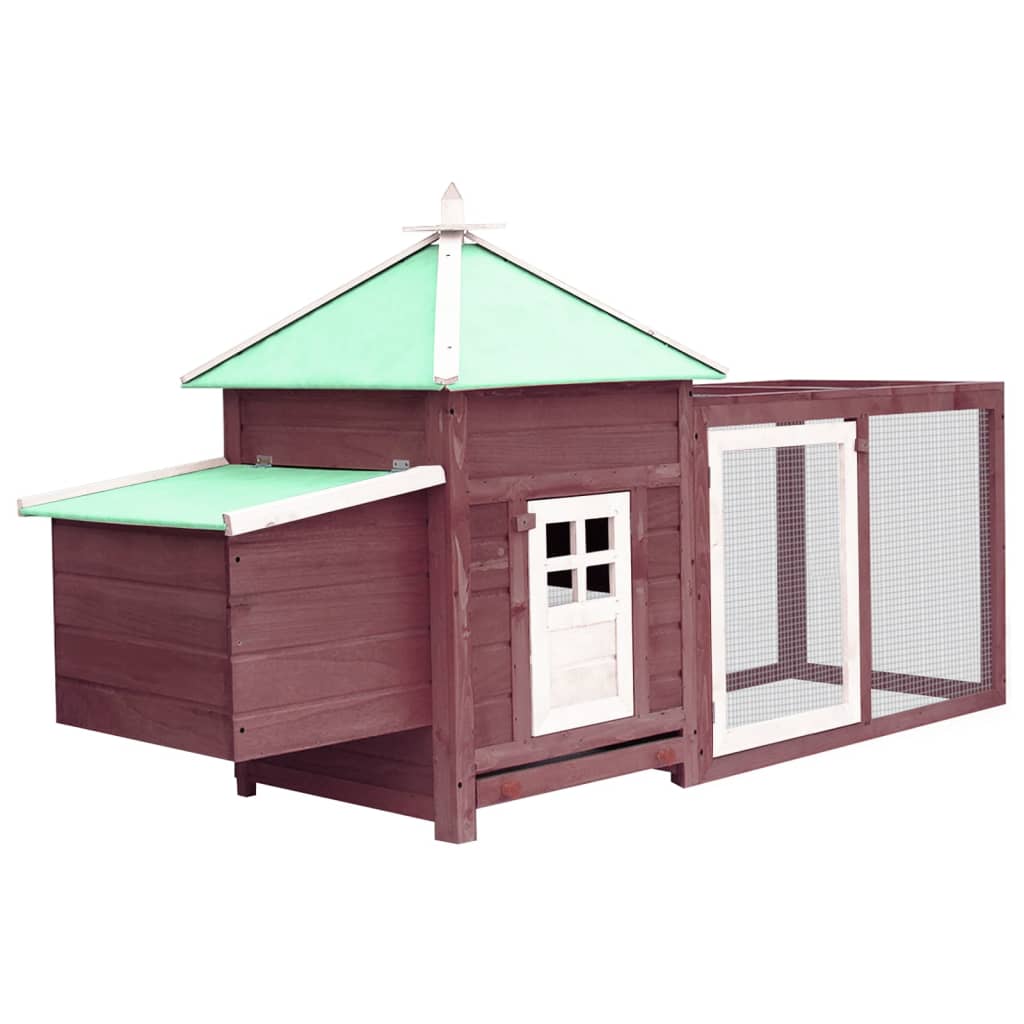 Vidaxl Chicken Coop s Nest Box 190x72x102 Solid Vurenhout Mokka Color