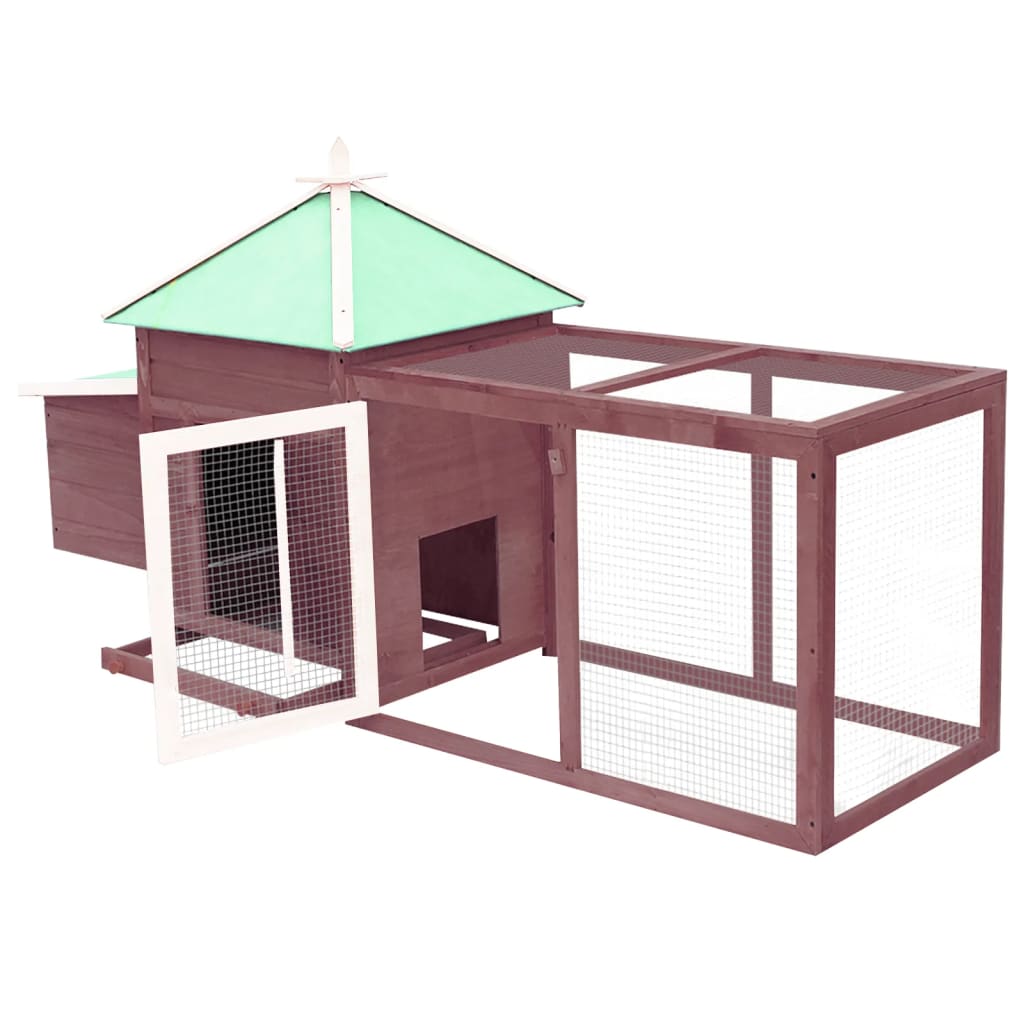 Vidaxl Chicken Coop s Nest Box 190x72x102 Solid Vurenhout Mokka Color
