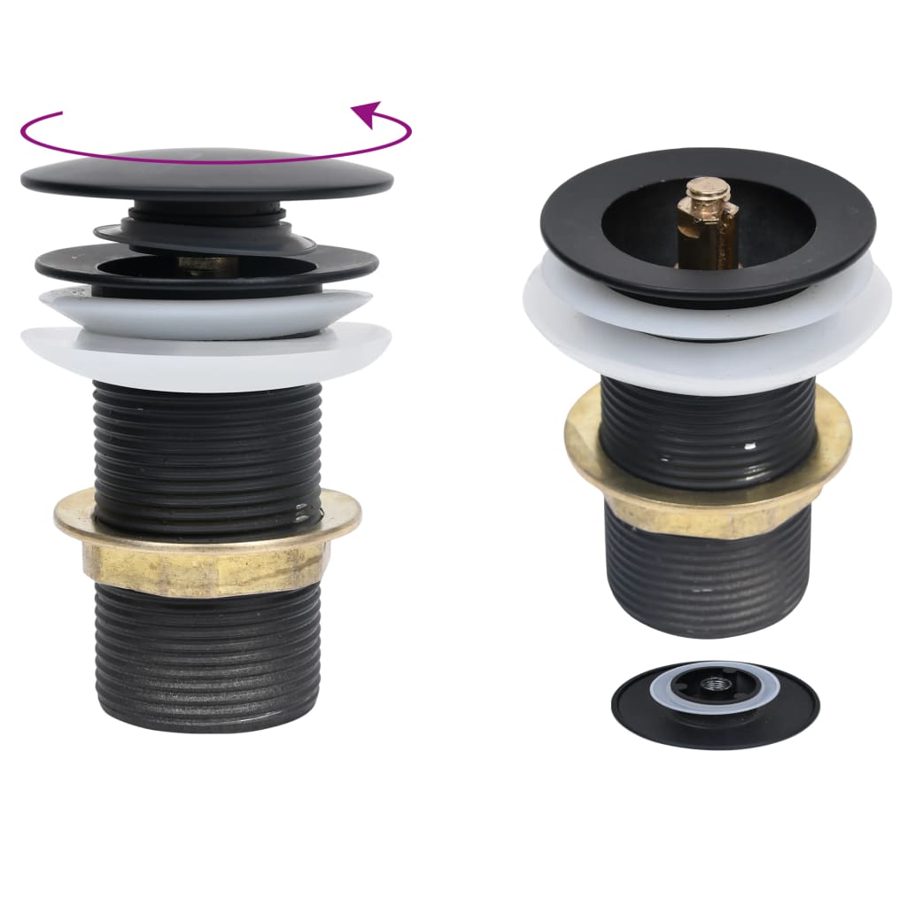 Vidaxl Drain Pop-Up sin desbordamiento 6.4x6.4x9.1 cm negro