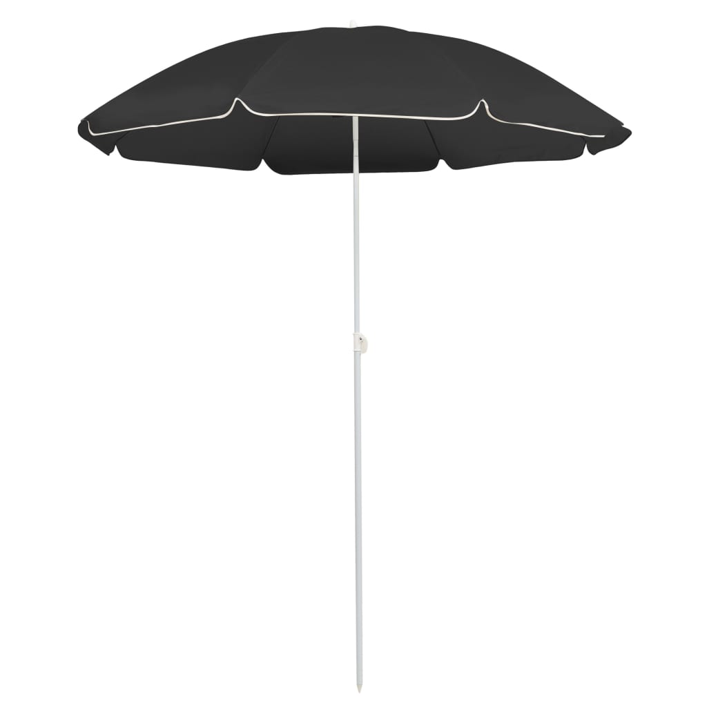 Vidaxl Parasol with steel pole 180 cm anthracite -colored