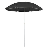 Vidaxl Parasol with steel pole 180 cm anthracite -colored