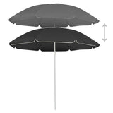 Vidaxl Parasol with steel pole 180 cm anthracite -colored