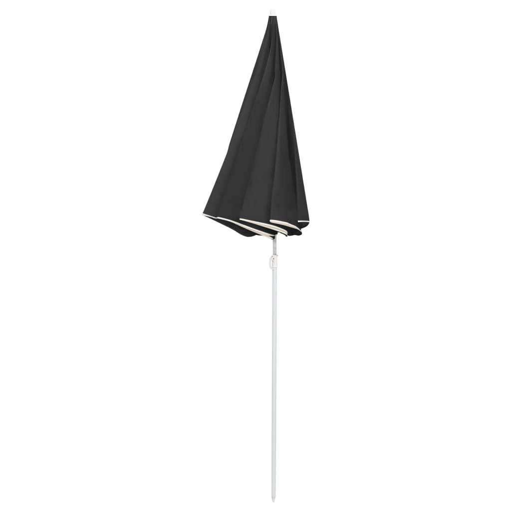 Vidaxl Parasol with steel pole 180 cm anthracite -colored