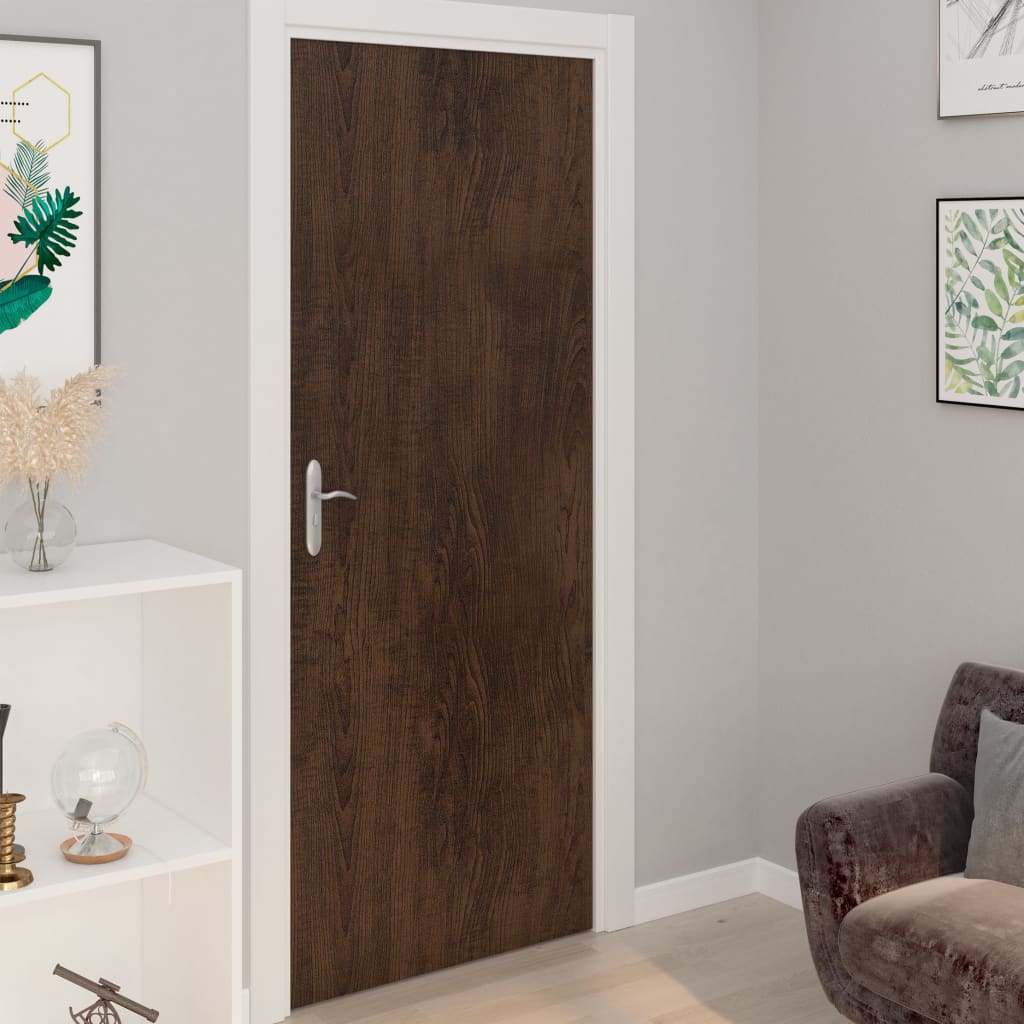 Vidaxl möbler oljor självhäftande 2 st 500x90 cm pvc mörk ek -färgad