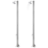 Vidaxl utomhusdusch 215 cm rostfritt stål