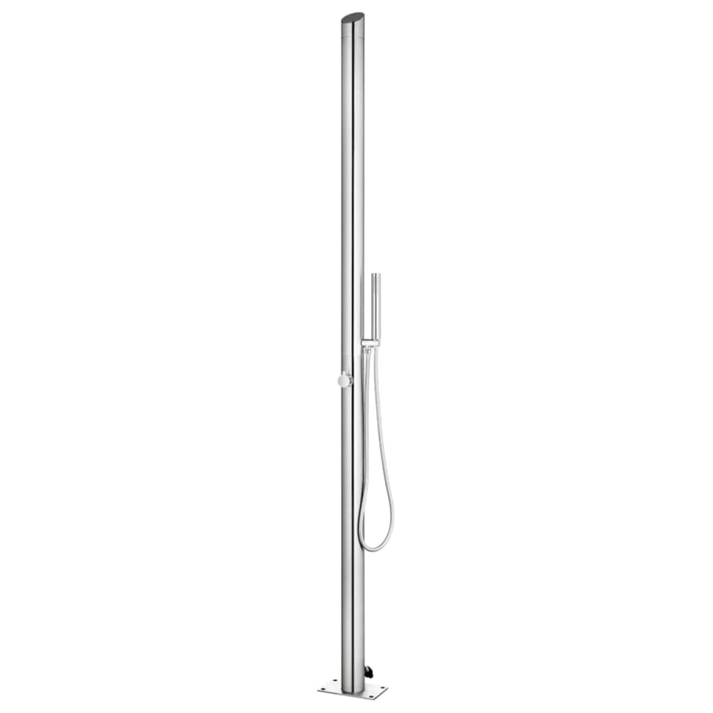Vidaxl utomhusdusch 220 cm rostfritt stål