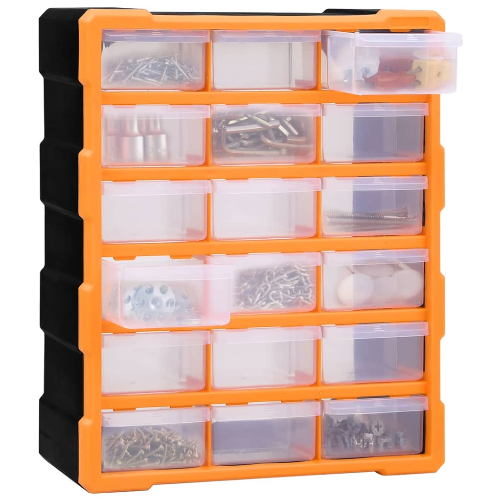 Vidaxl Organizer with 18 medium drawers 38x16x47 cm