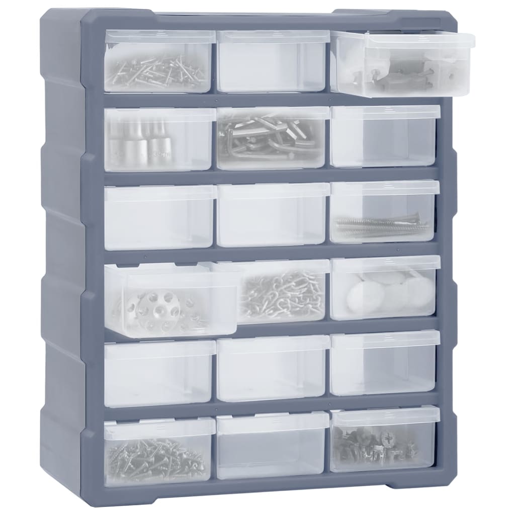 Organizzatore Vidaxl con 18 cassetti medi 38x16x47 cm