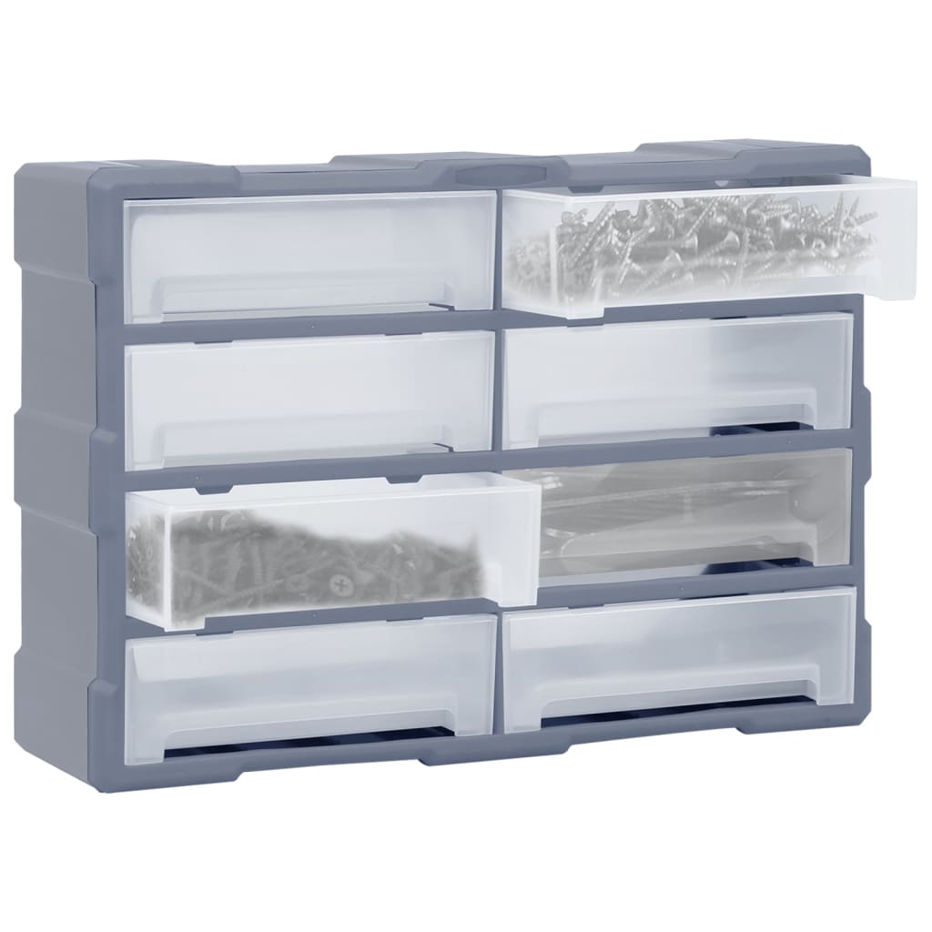 Vidaxl Organizer z 8 dużymi szufladami 52x16x37 cm