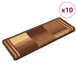 Vidaxl Podstavki za stopnice Self Adhesive 10 psov 65x21x4 cm rjava
