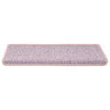 Vidaxl Treppenmatten selbstklebend 15 St. Sisal Look 65x21x4 cm Pink