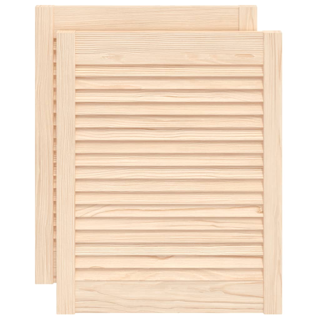Porte di armadietti Vidaxl con stecche 2 pezzi 61.5x49,4 cm Pino solido