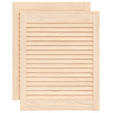 Porte di armadietti Vidaxl con stecche 2 pezzi 61.5x49,4 cm Pino solido
