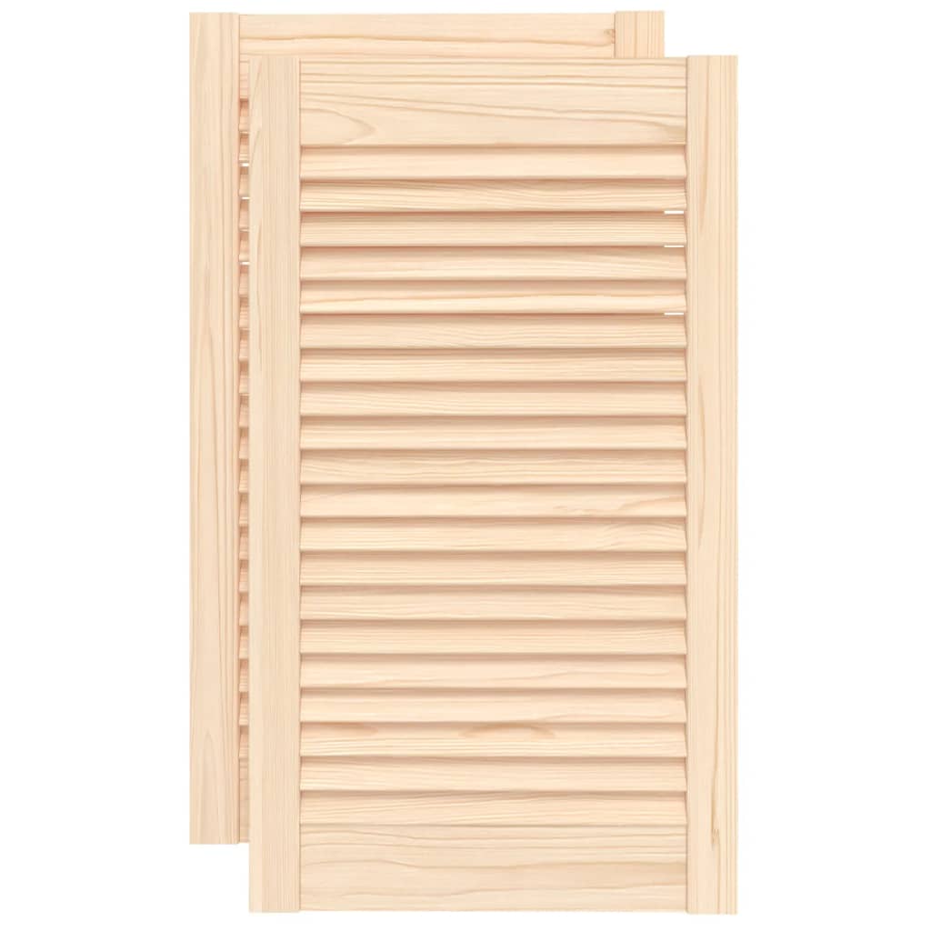 VidaXL Cabinet doors with slats 2 pcs 69x39.4 cm Solid pine