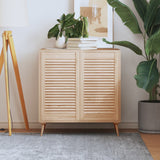 VidaXL Cabinet doors with slats 2 pcs 69x39.4 cm Solid pine