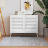 Porte di armadietti Vidaxl con stecche 2 pezzi 61.5x49,4 cm Pino legno bianco