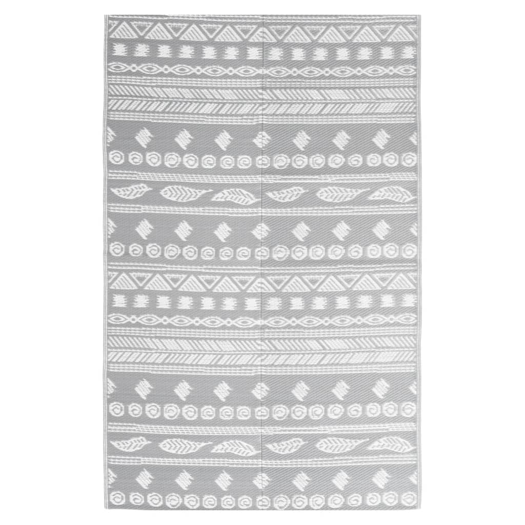 Vidaxl zunanja preproga Arakil 120x180 cm polipropen siva