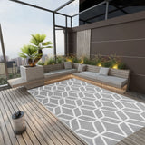 Vidaxl ausserhalb vun Tug Arakil 140x200 cm Polyprope Grey