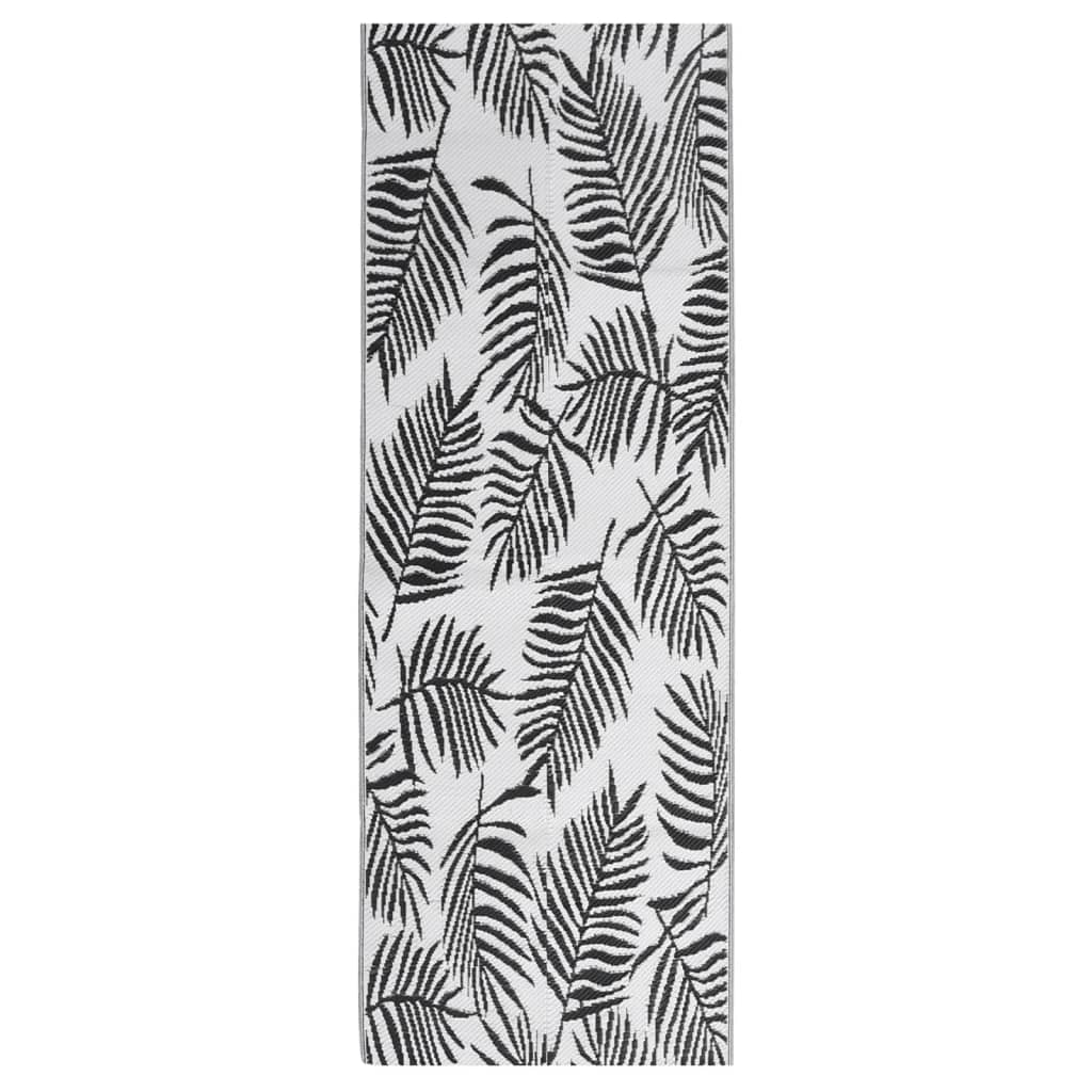 Vidaxl zunanja preproga Aakil 80x250 cm polipropen črna
