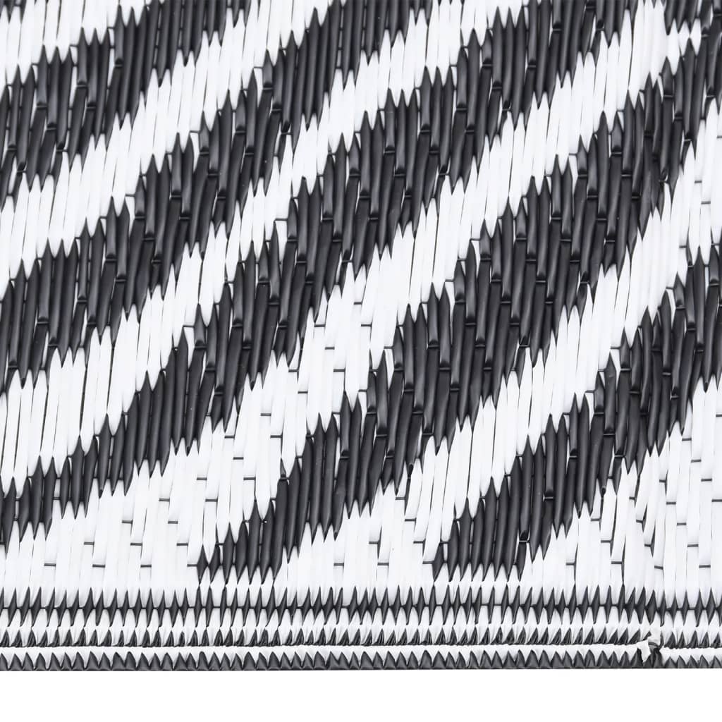 Vidaxl zunanja preproga Aakil 80x250 cm polipropen črna
