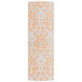 Vidaxl zunanja preproga Arakil 80x250 cm pp oranžna in bela