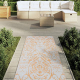 Vidaxl zunanja preproga Arakil 80x250 cm pp oranžna in bela