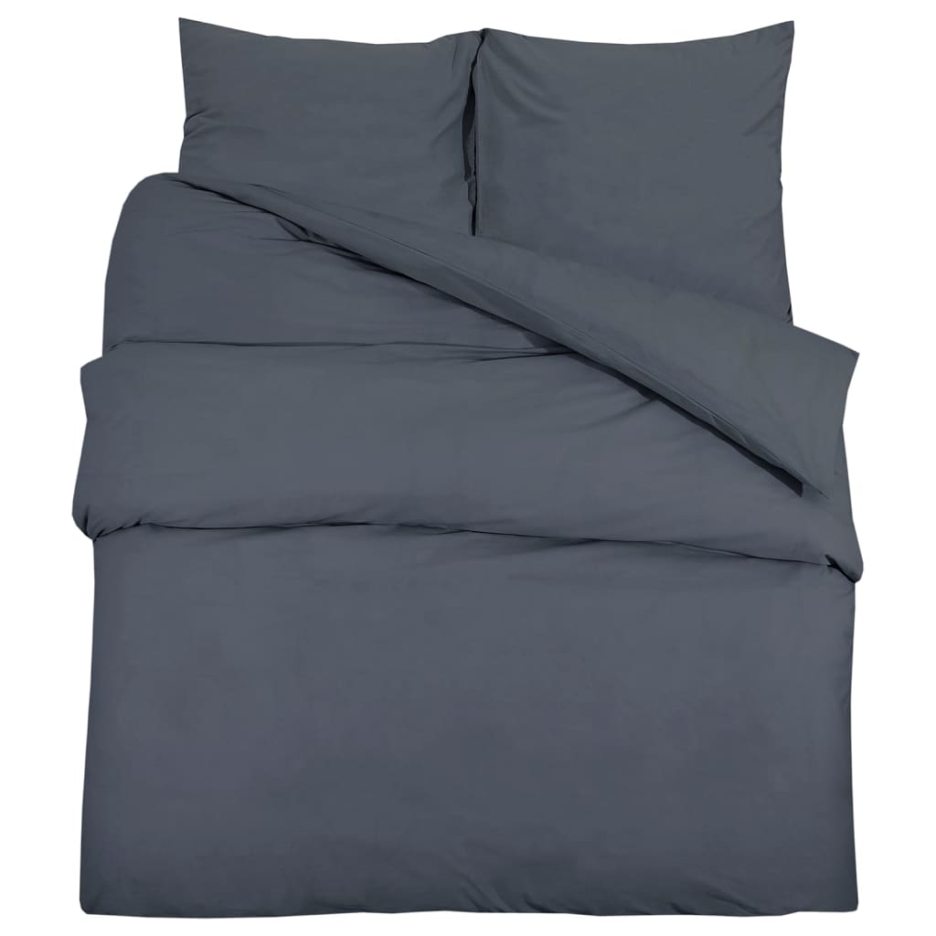 Vidaxl Duvet overlay set Lightweight 260x240 cm Microfiber Anthracite