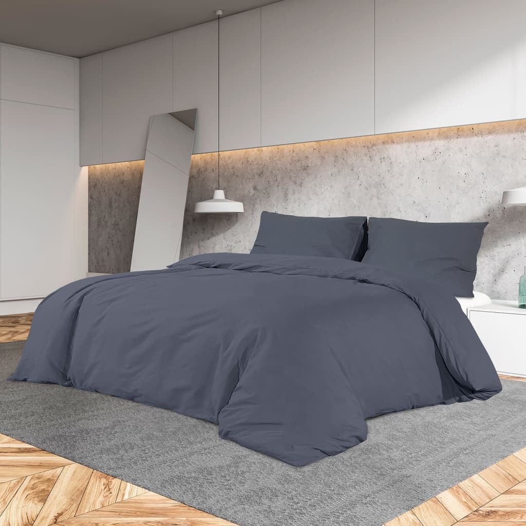 Vidaxl Duvet overlay set Lightweight 260x240 cm Microfiber Anthracite