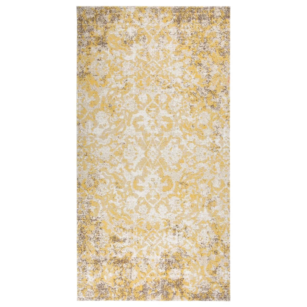 Vidaxl außerhalb des Teppichs flach gewebt 80x150 cm Gelb