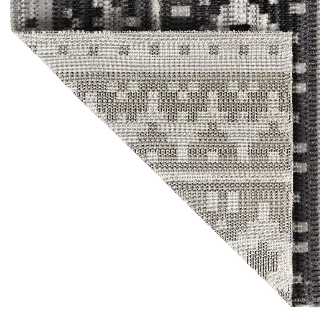 Vidaxl Außen Teppich flach gewebt 115x170 cm dunkelgrau