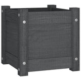 Boîte de planification Vidaxl 31x31x31 cm Gray de pin solide