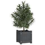 Boîte de planification Vidaxl 31x31x31 cm Gray de pin solide