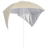 Vidaxl Strandparasol s stranskimi stenami 215 cm pesek -obarvan