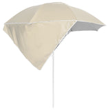 Vidaxl Strandparasol s stranskimi stenami 215 cm pesek -obarvan