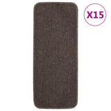 Podstavki za stopnice Vidaxl 15 St proti zdrsu pravokotno 60x25 cm rjava