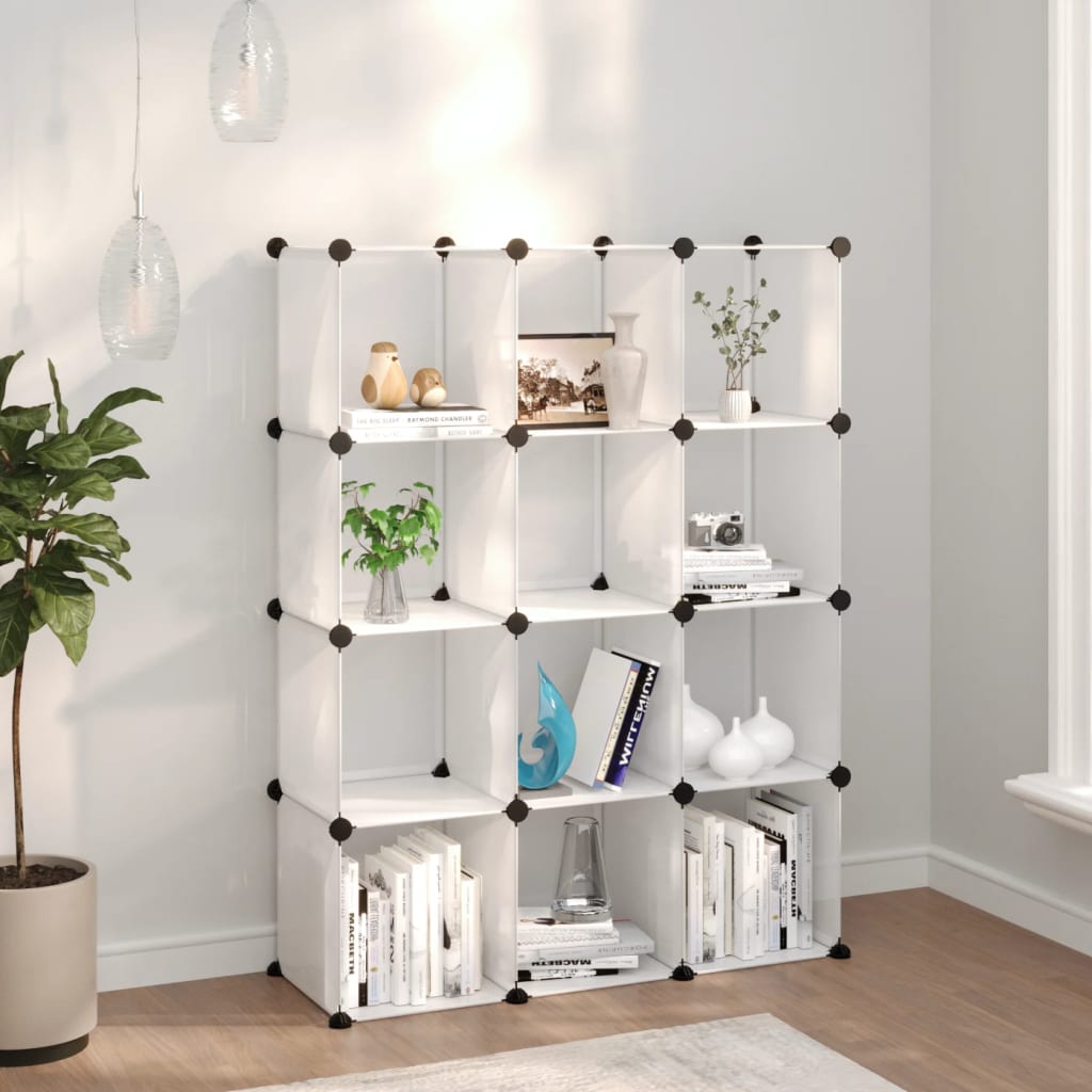 Vidaxl Storage Meble z 12 komorami Polipropene Transparent