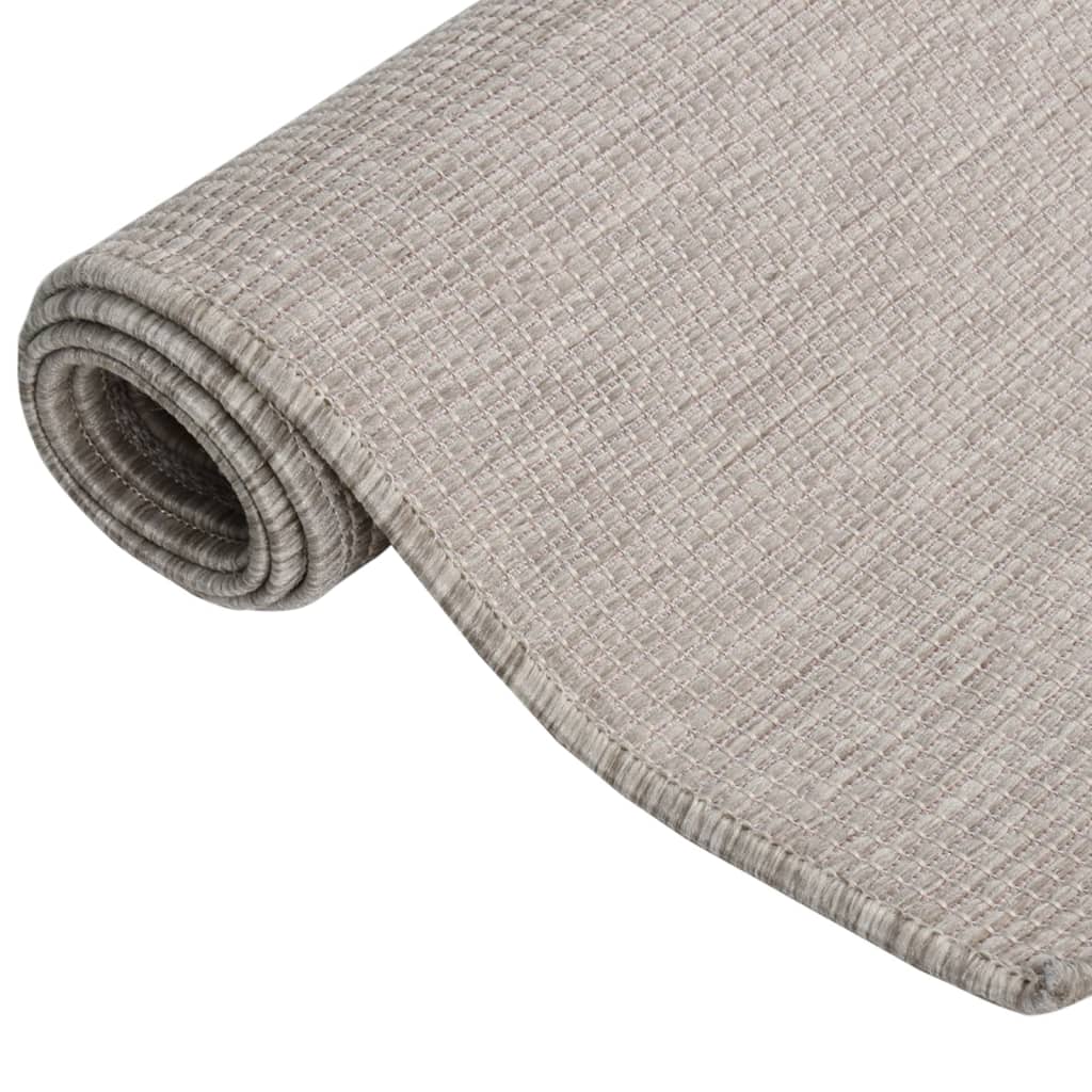 Vidaxl mimo koberec plochý tkaný 80x250 cm taupe