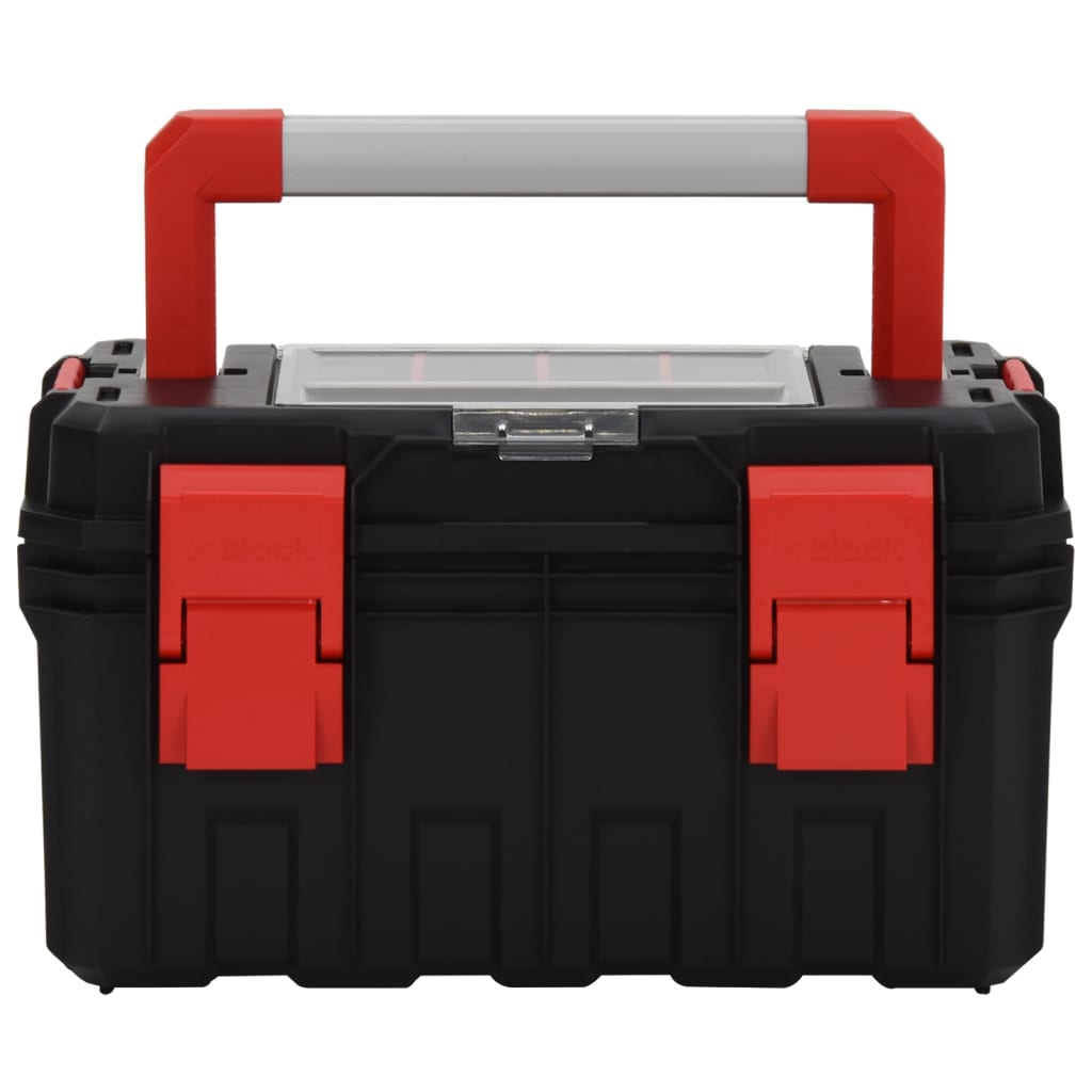 Vidaxl Toolbox 45x28x26.5 cm schwaarz a rout
