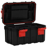 Vidaxl Toolbox 45x28x26.5 cm schwaarz a rout